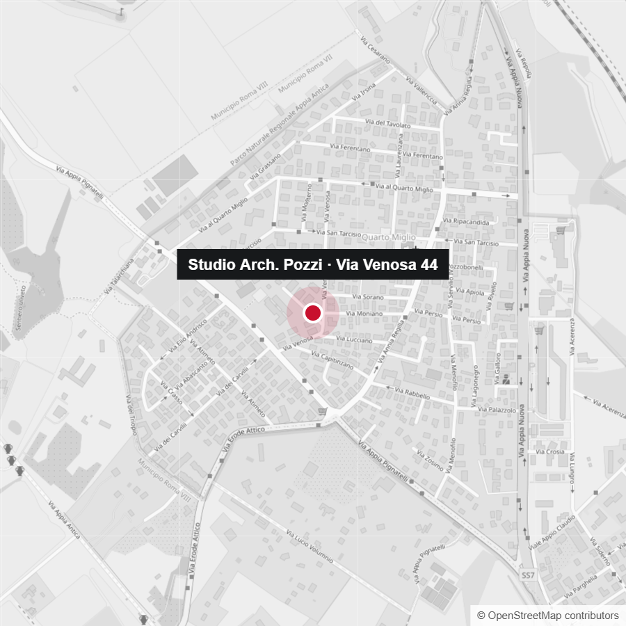 Mappa: Studio Arch. Pozzi, Via Venosa 44, Roma